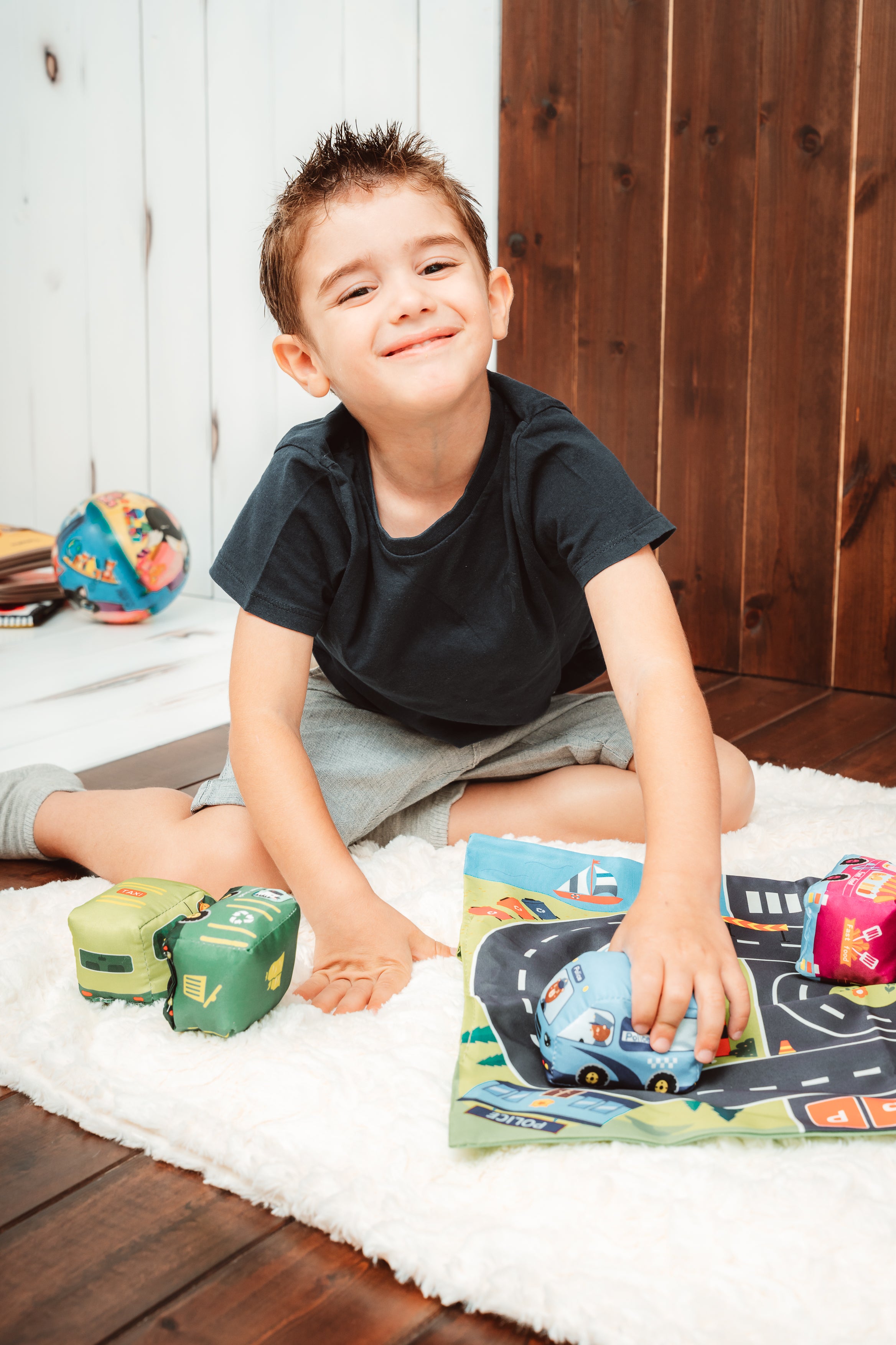 Montessori Cloth Car Toy Set