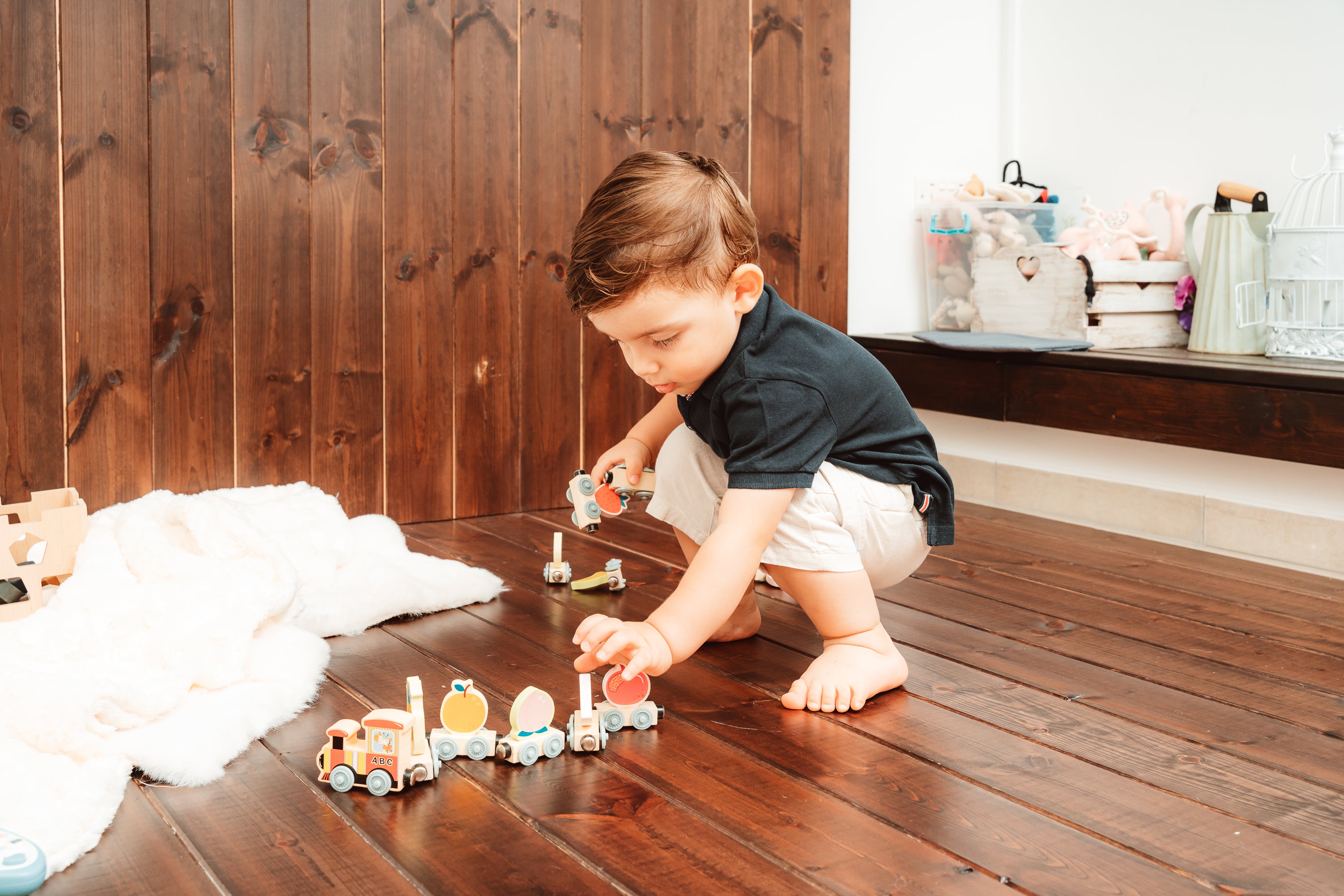 Montessori Magnetic Wooden Train