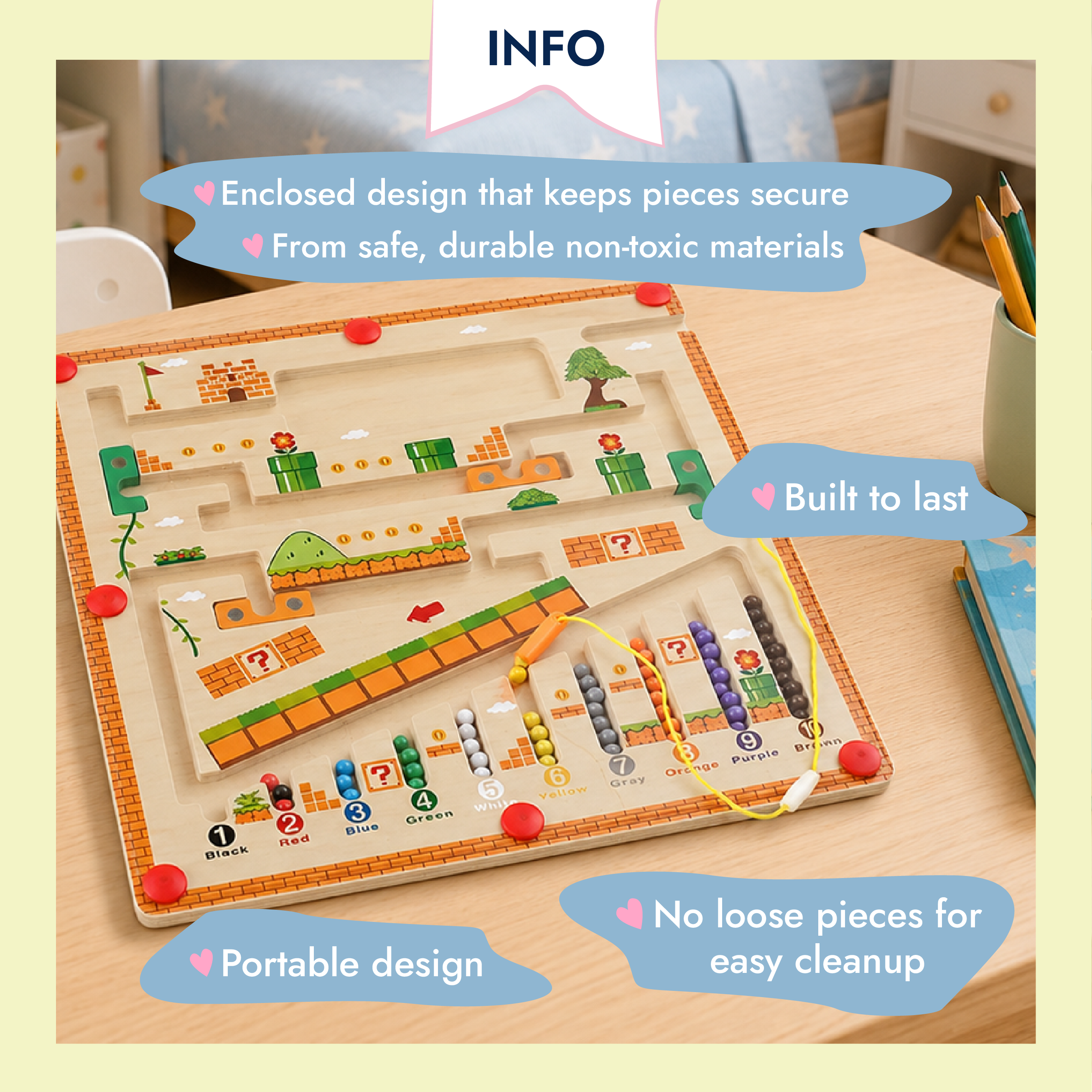 Montessori Magnetic House Maze