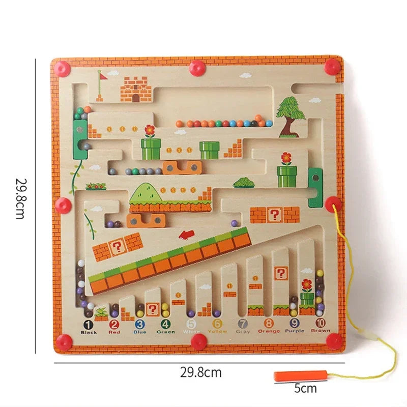 Montessori Magnetic House Maze Toy