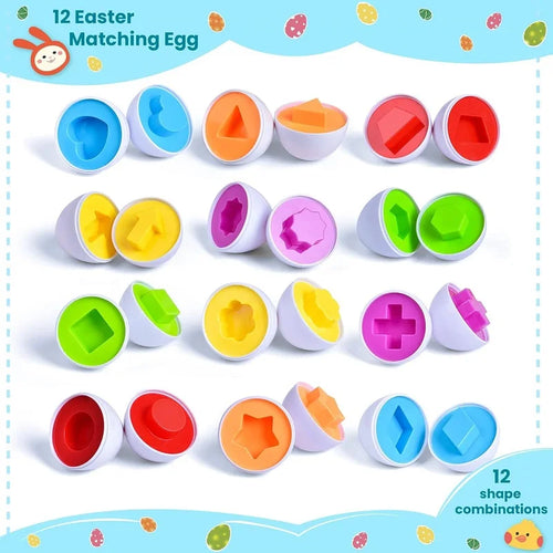 Montessori  Matching Easter Egg Shape & Color Matching Toy
