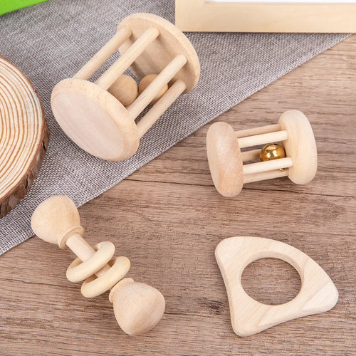 Wooden Montessori 4-piece toy set for toddlers