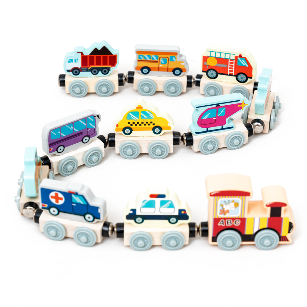 Montessori Magnetic Wooden Train