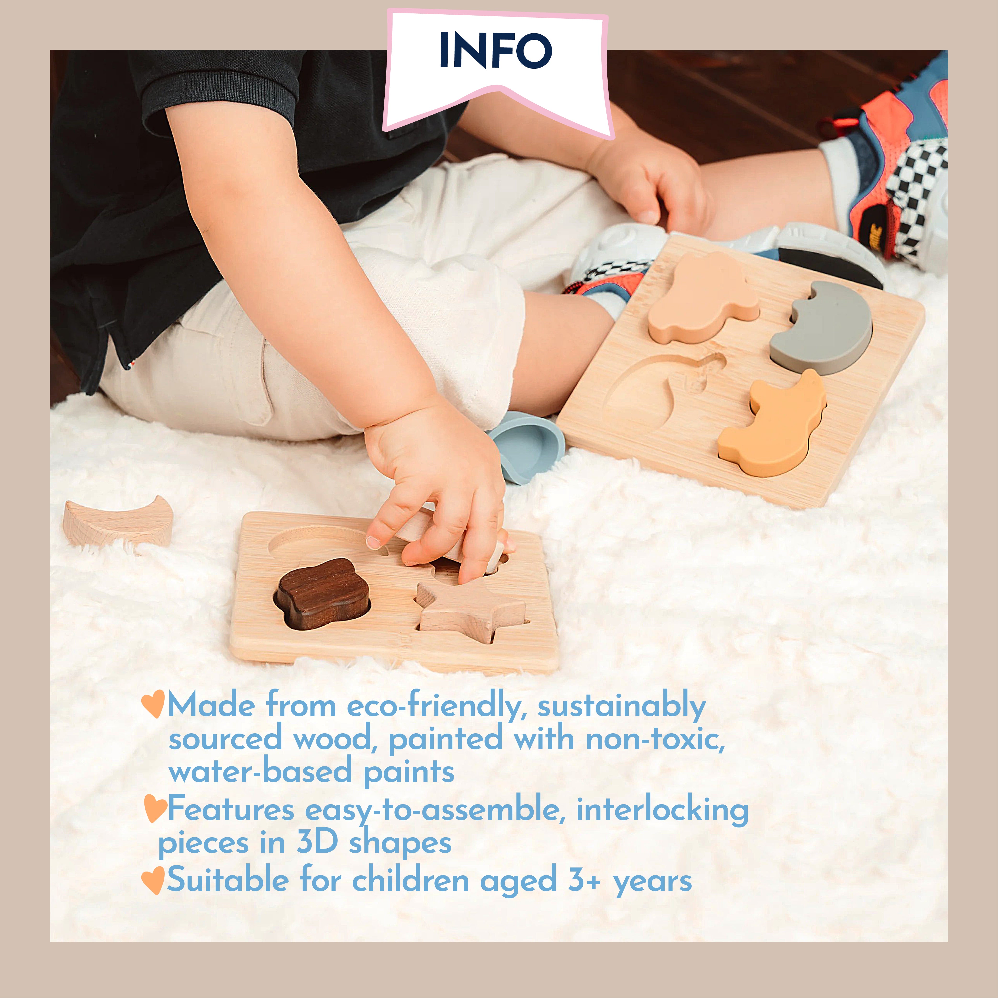 Montessori Wooden 3D Puzzle Toys