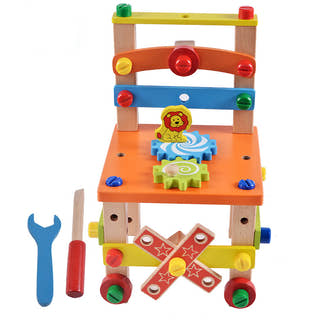 Wooden Montessori Chair with a natural finish, ergonomic design, and smooth edges.
