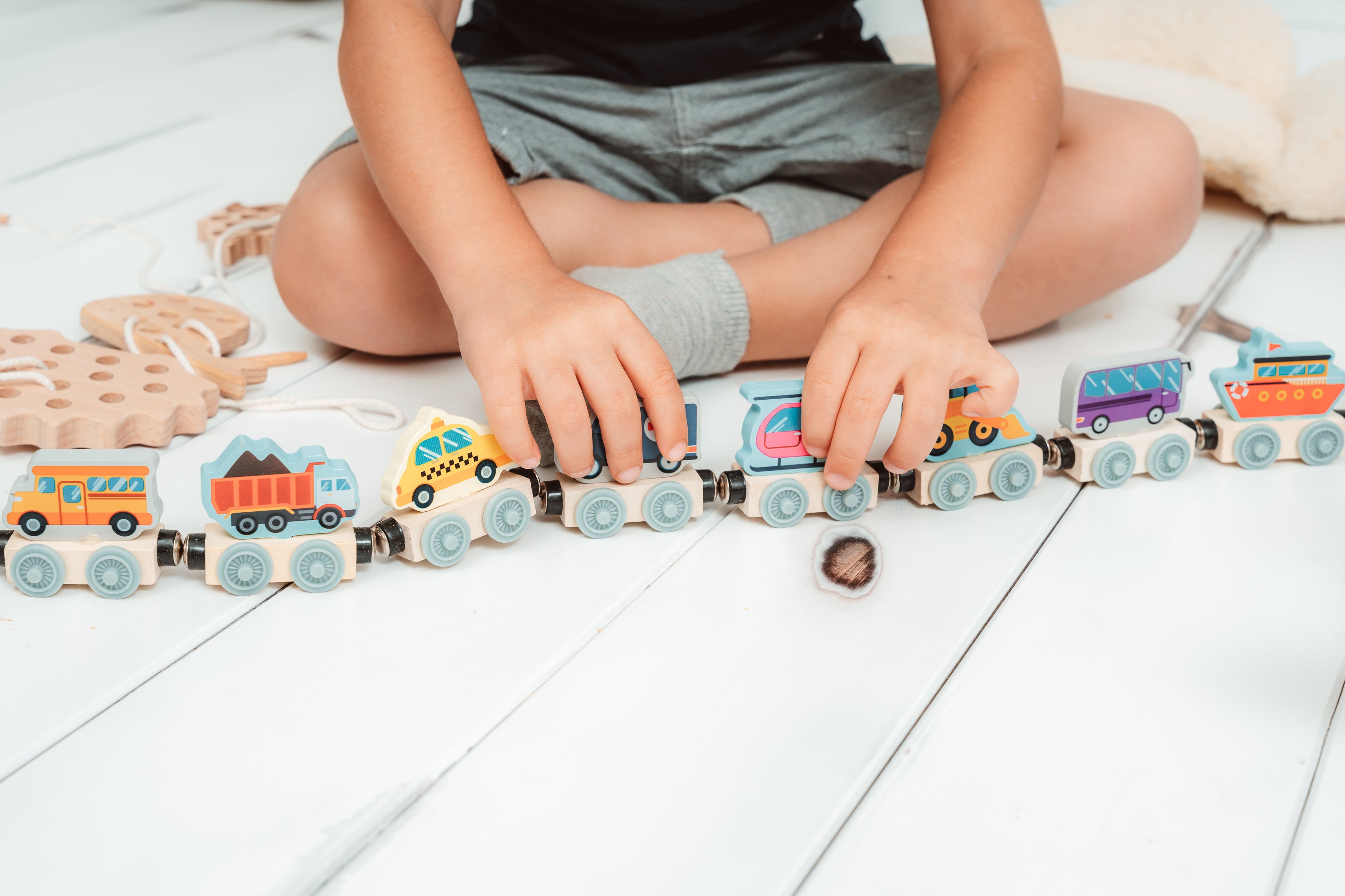 Montessori Magnetic Wooden Train