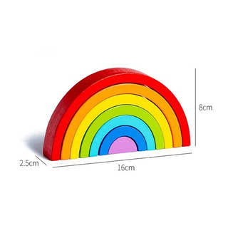 Montessori Wooden Rainbow Stacker Toy