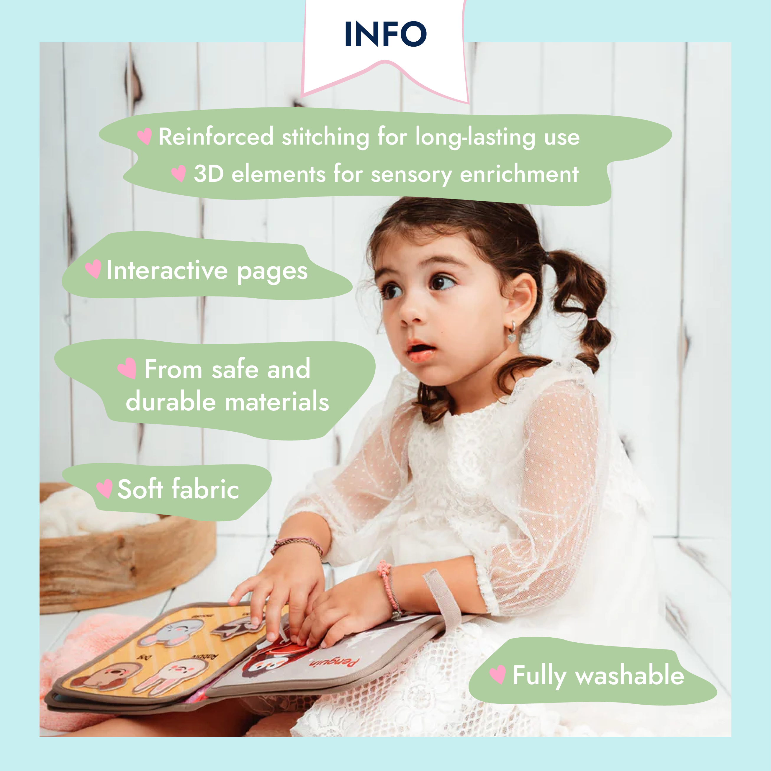 Montessori Sensory Cloth Book