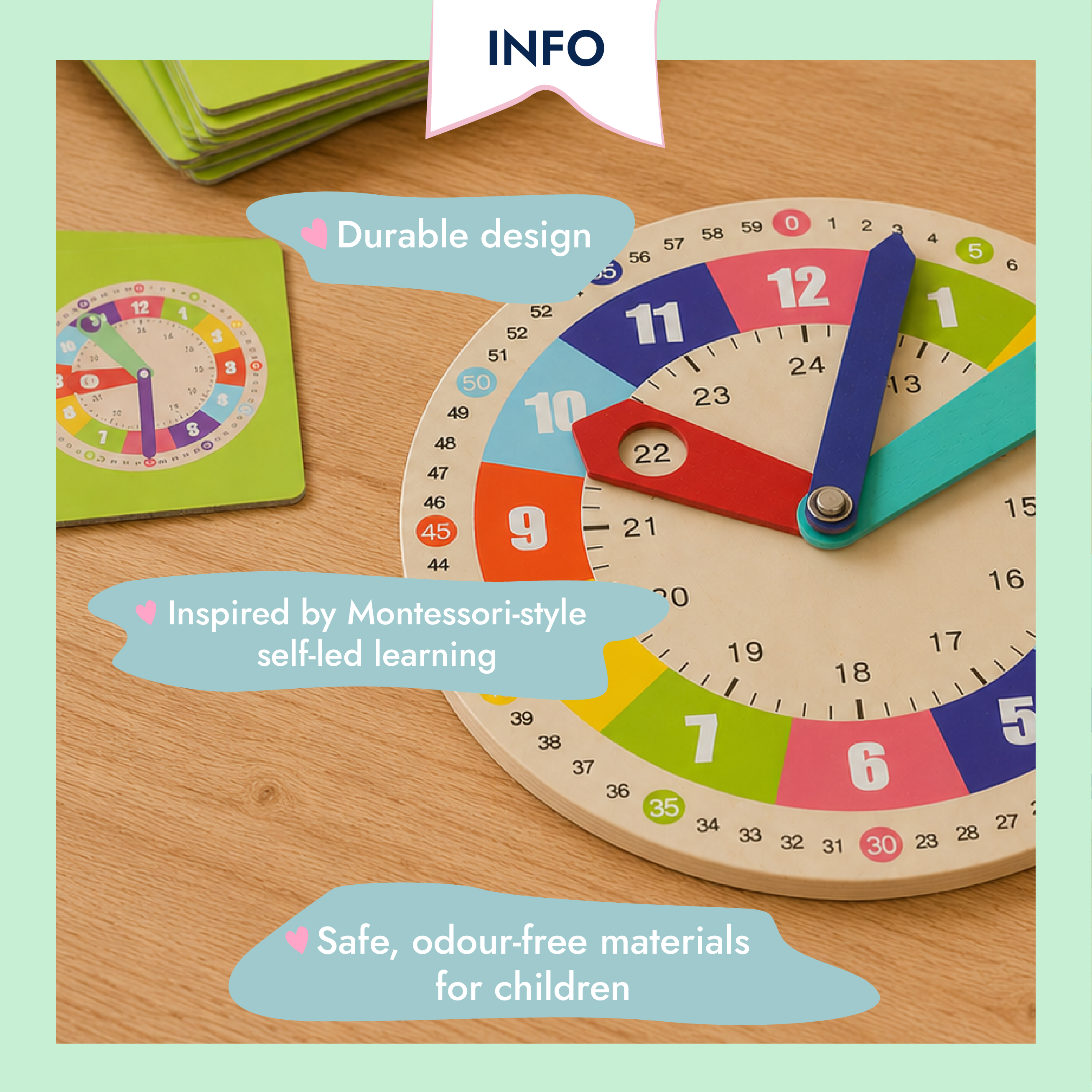 Montessori Wooden Clock