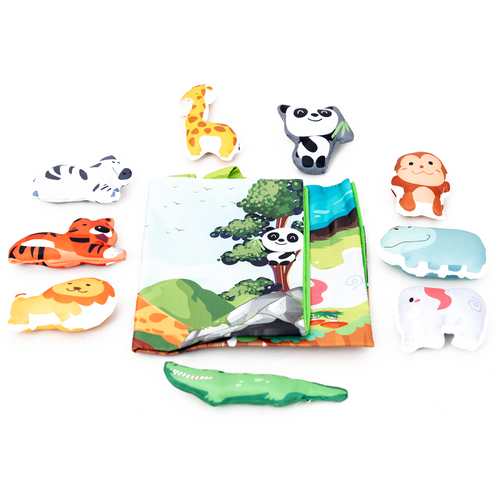 Montessori Soft Cloth Car Toy Set with Play Mat And 9 Vehicle For Baby