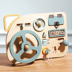 Montessori wooden driving board for toddlers