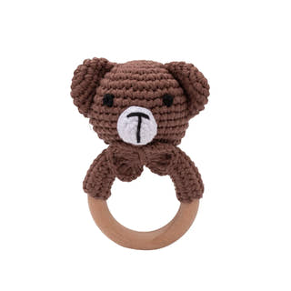 Handmade Crochet Animal Rattle Toy for Babies – Soft and Safe