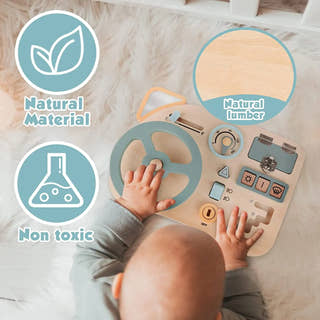 Natural wood Montessori driving board