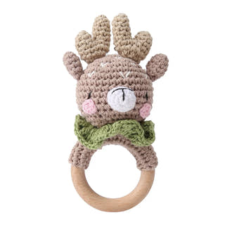 Handmade Crochet Bunny Rattle Toy for Babies – Soft and Safe