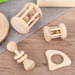 Wooden Montessori 4-piece toy set for toddlers