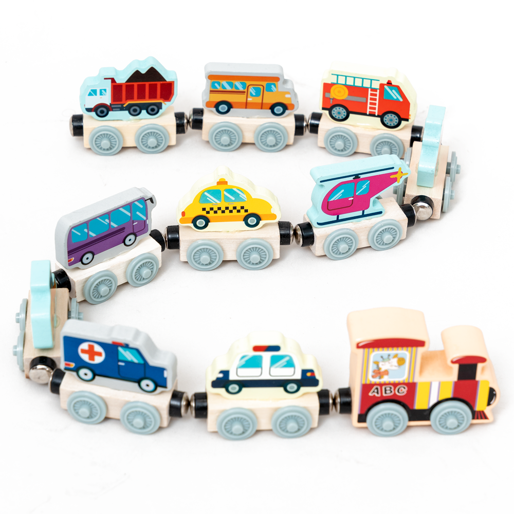 Montessori Magnetic Wooden Train