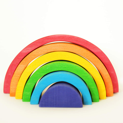 Montessori Wooden Rainbow Stacker Toy for Toddlers